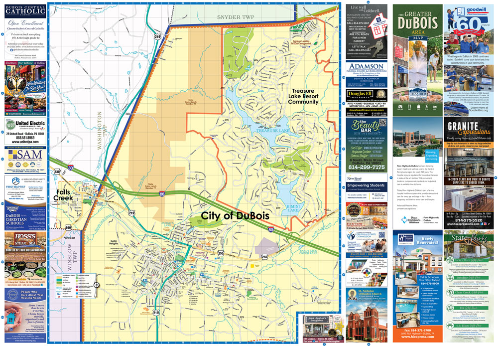 The Greater DuBois Area Map - City